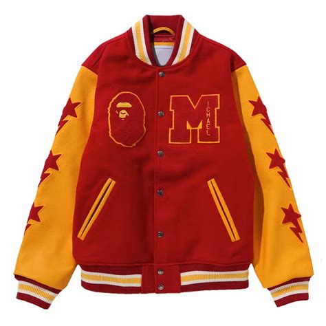 bape varsity jacket replica|bape letterman jacket.